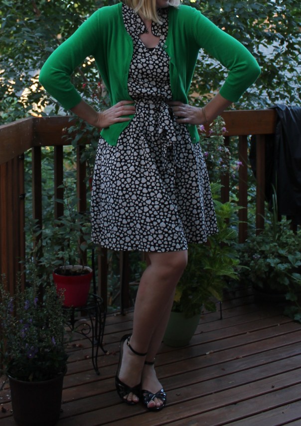 Heart shaped polka dot dress