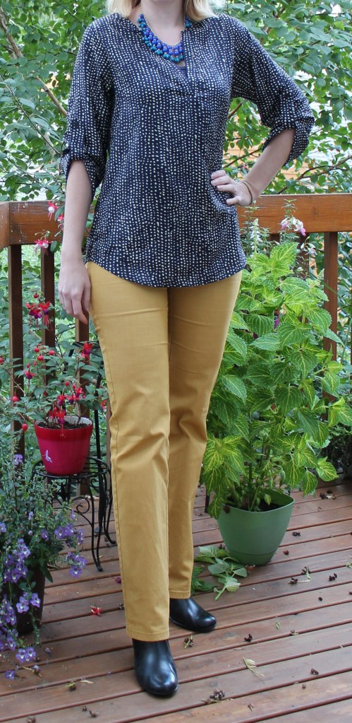 mustard jeans