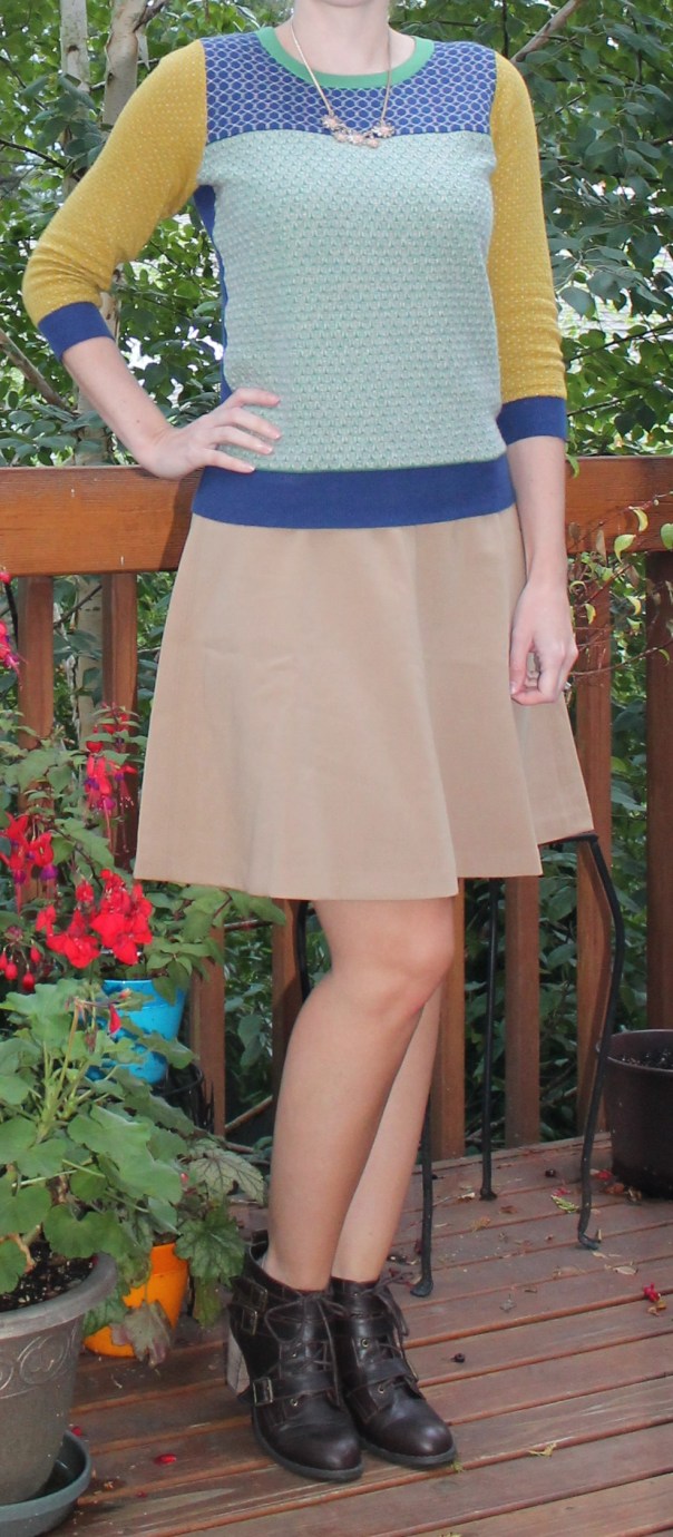 Boden Sweater and Loft Skirt