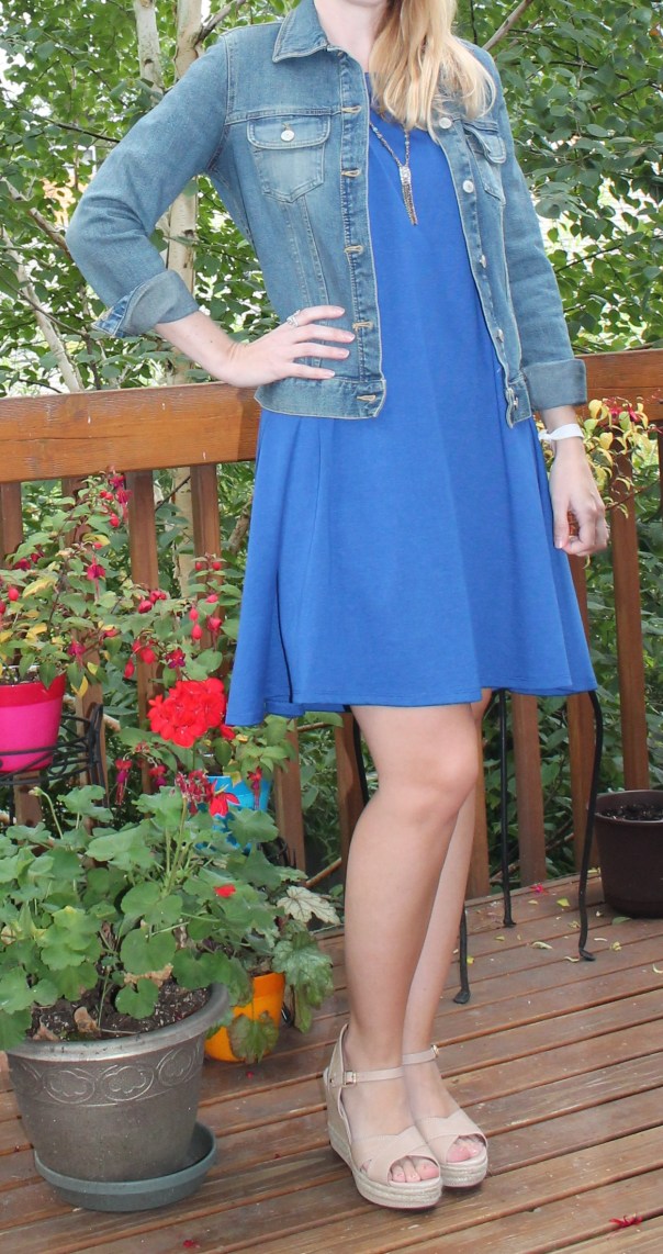 Golden Tote Swing Dress