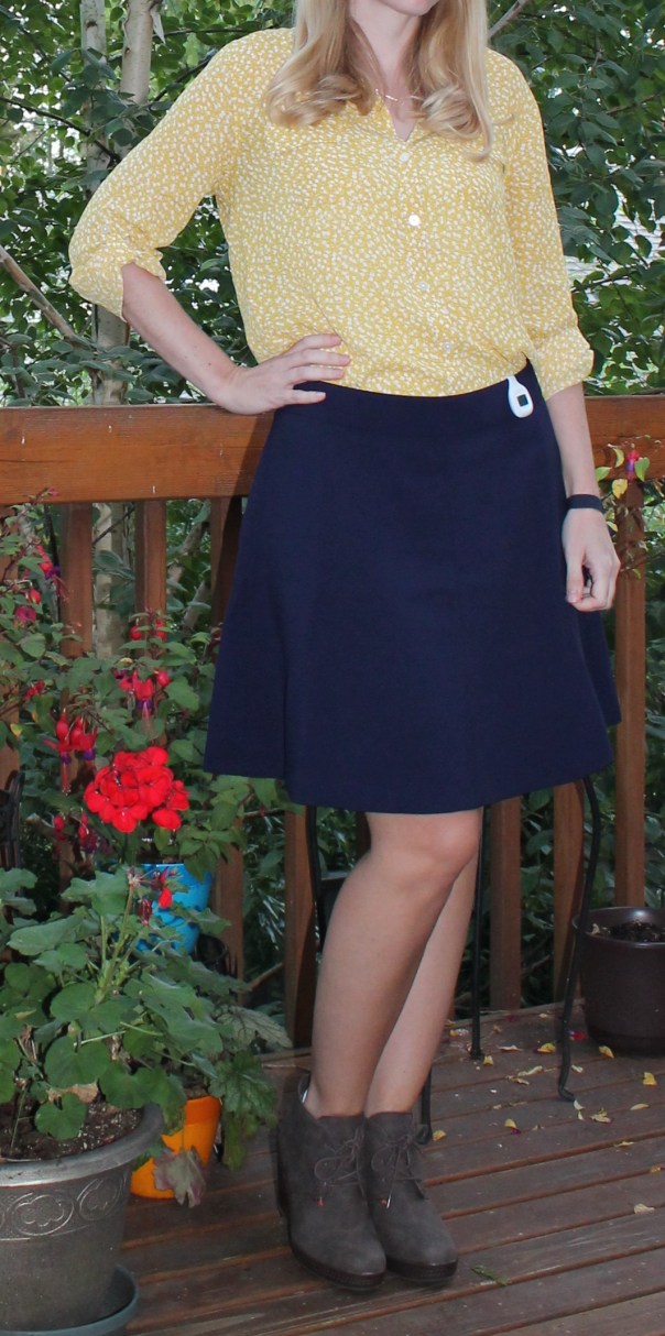 Loft Scuba Flare Skirt