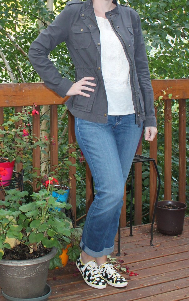 Embroidered Top Golden Tote