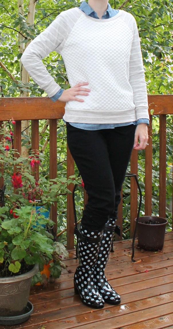 Mixed Media Sweatshirt Golden Tote