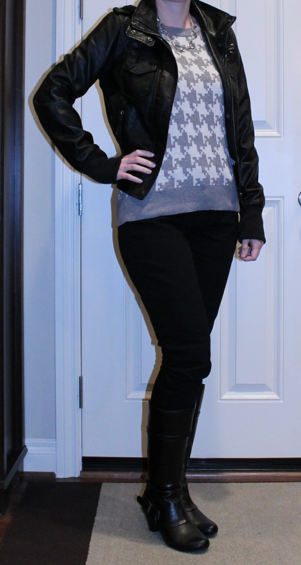 Leather Jacket Golden Tote