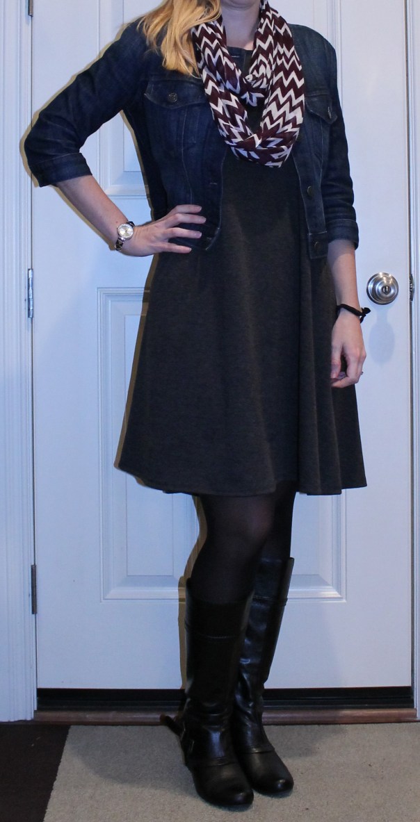 Golden Tote Swing Dress