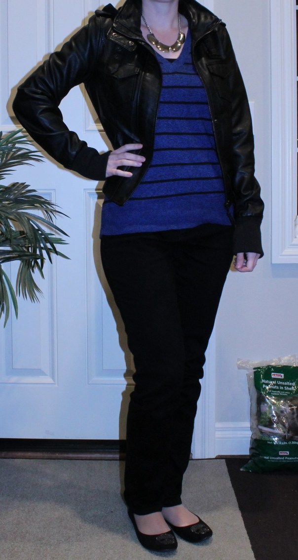 Golden Tote Faux Leather Jacket