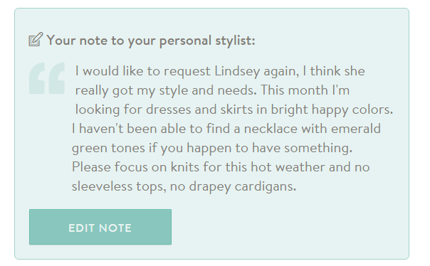 July Stitch Fix 2015