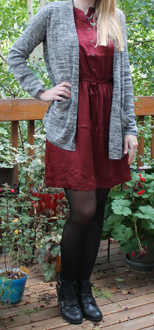 Loft burgundy dress